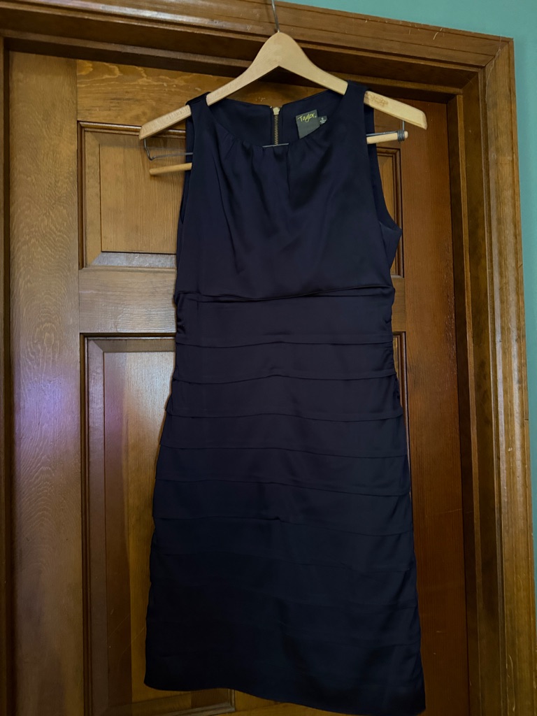 Taylor Navy Sleeveless Tiered Midi Dress
